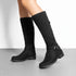 DAMEN KNIEHOHE STIEFEL – SCHNALLENRIEMEN LANGE FREIZEITSTIEFEL